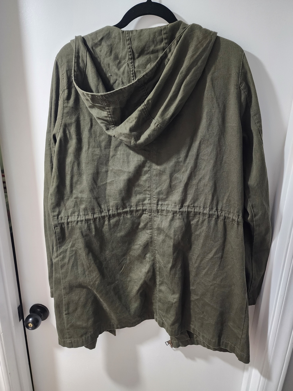 Old Navy Olive Green Hooded Utility Jacket - Picture 4 of 5